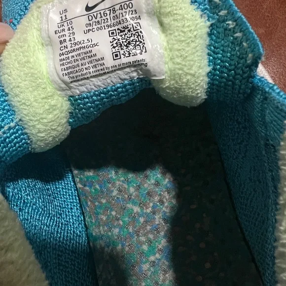 NIKE AIR VAPORMAX 2023 "Baltic Blue" MEN'S RUNNING SHOES SIZE 11.DV1678-400 - Picture 9 of 11